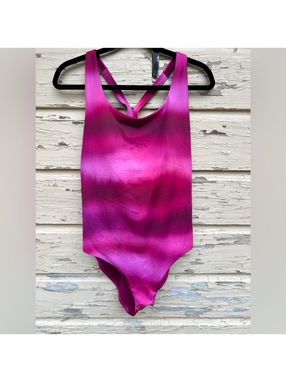 Athleta Malibu One Piece Surf Blur Ombré Barbiecore Pink Swimsuit S - Picture 5 of 7